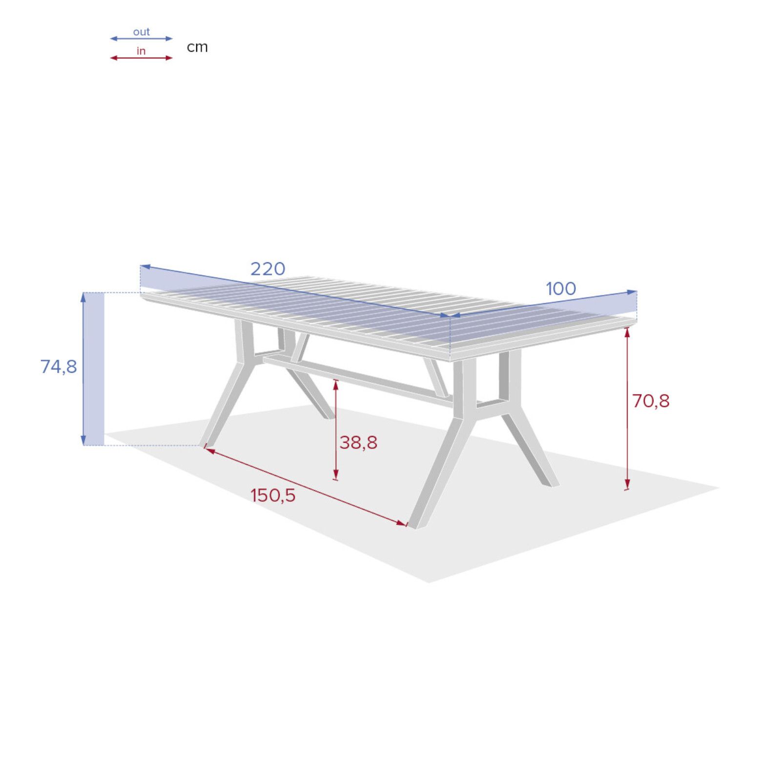 NORRMANSÖ Table, extérieur, acacia, 220x100 cm - IKEA