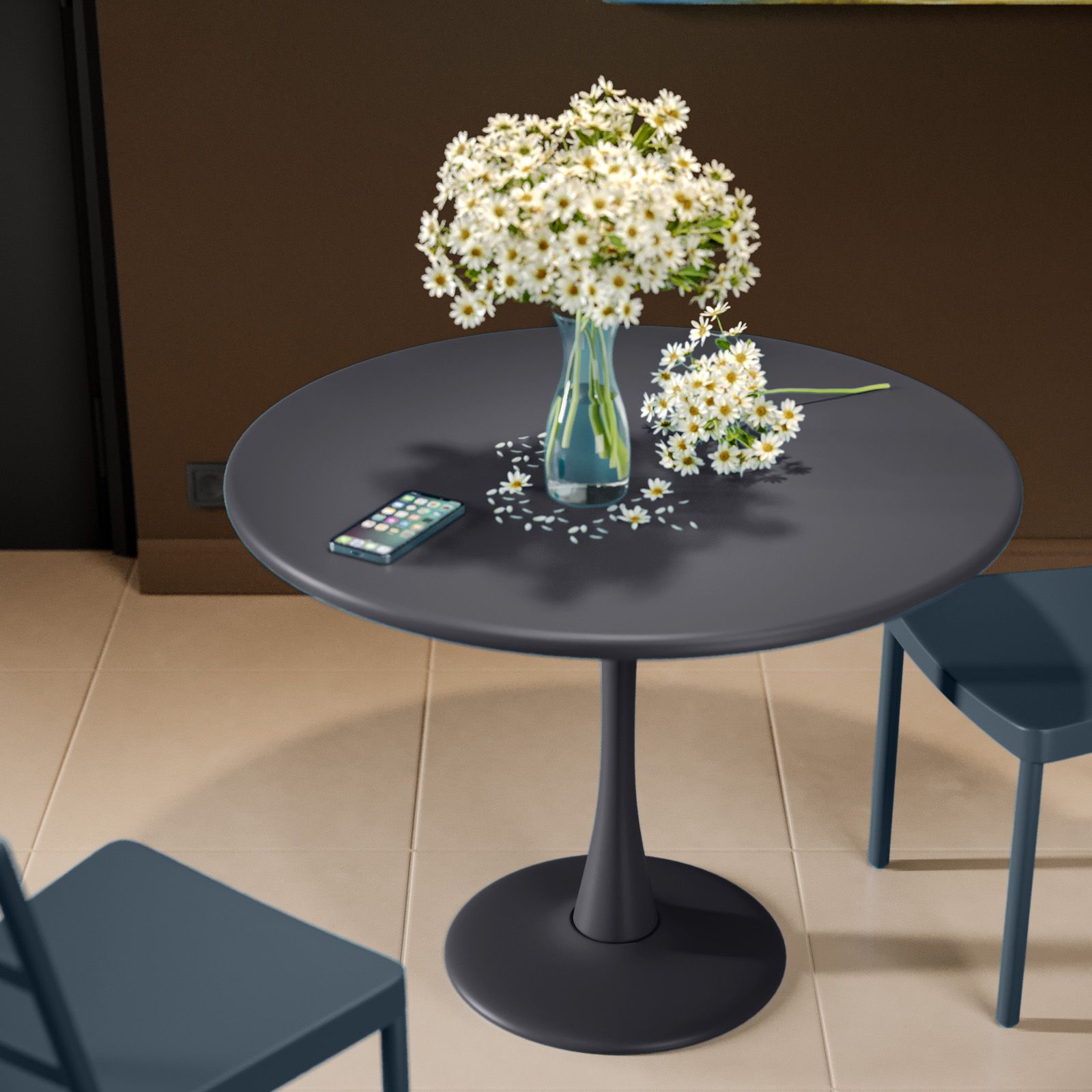 Hiser Tovaglia Antimacchia Rettangolare – Impermeabile In Poliestere, Design Farfalla Blu, Misura 140x220 Cm, Per Interni Ed Esterni, Decorazione Da Tavola
