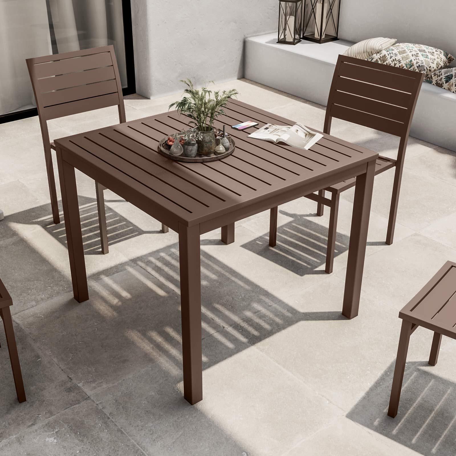 Tavolo da pranzo allungabile 135/270x90 cm in alluminio marrone - Carioca