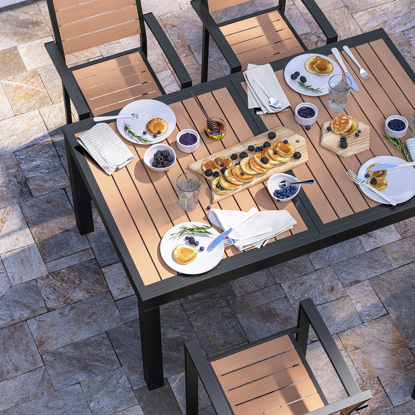 Tavolo Allungabile Hill In Alluminio Antracite 160/240x90 – Design Giardino Terrazzo - Foto 3