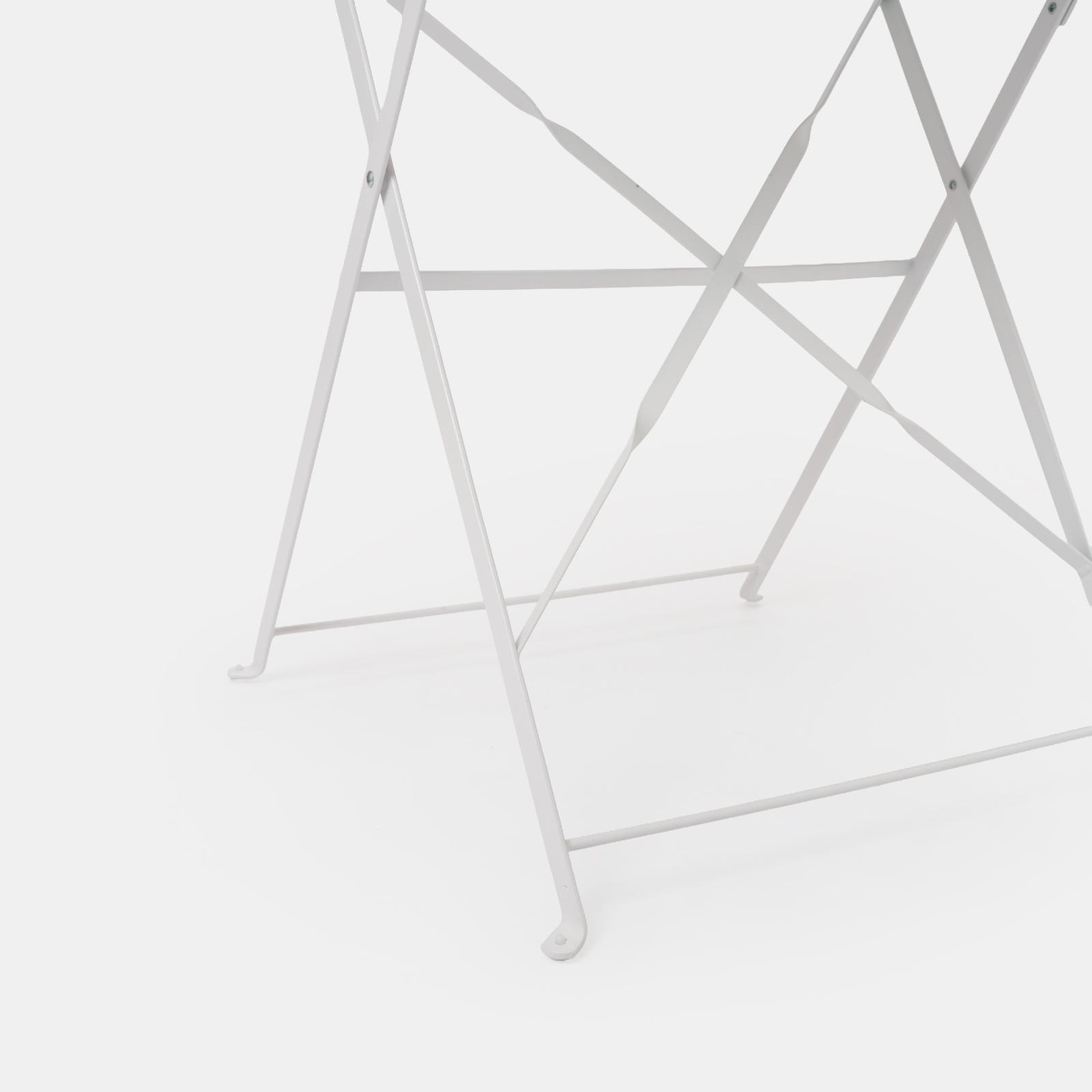 Tavolo Pieghevole Da Catering Bianco 85x85x74 Cm - Perfetto Per Giardino, Campeggio, Buffet E Feste