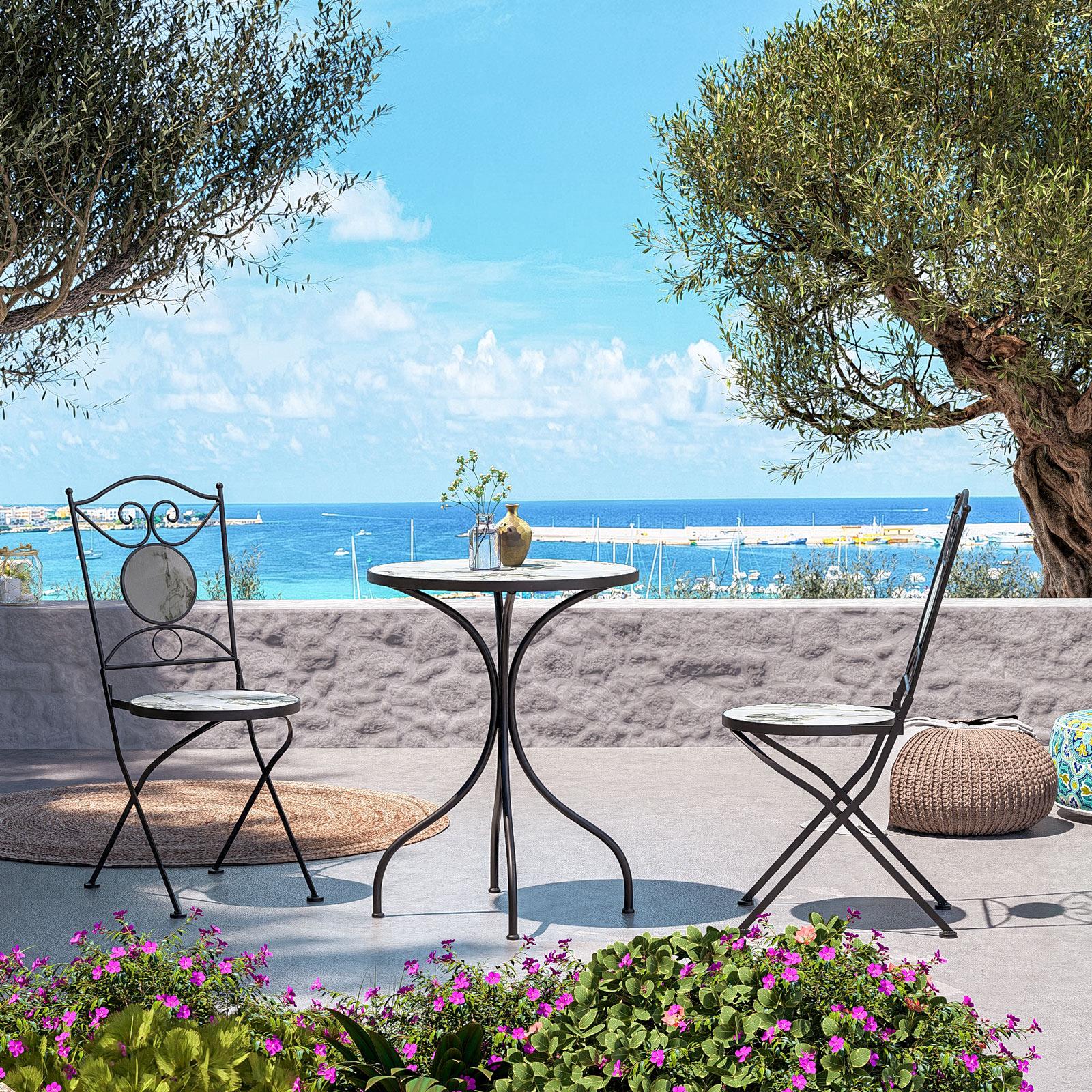 Alberti Collezioni Divani Esterno Ferro Battuto Tavolino Arredi In