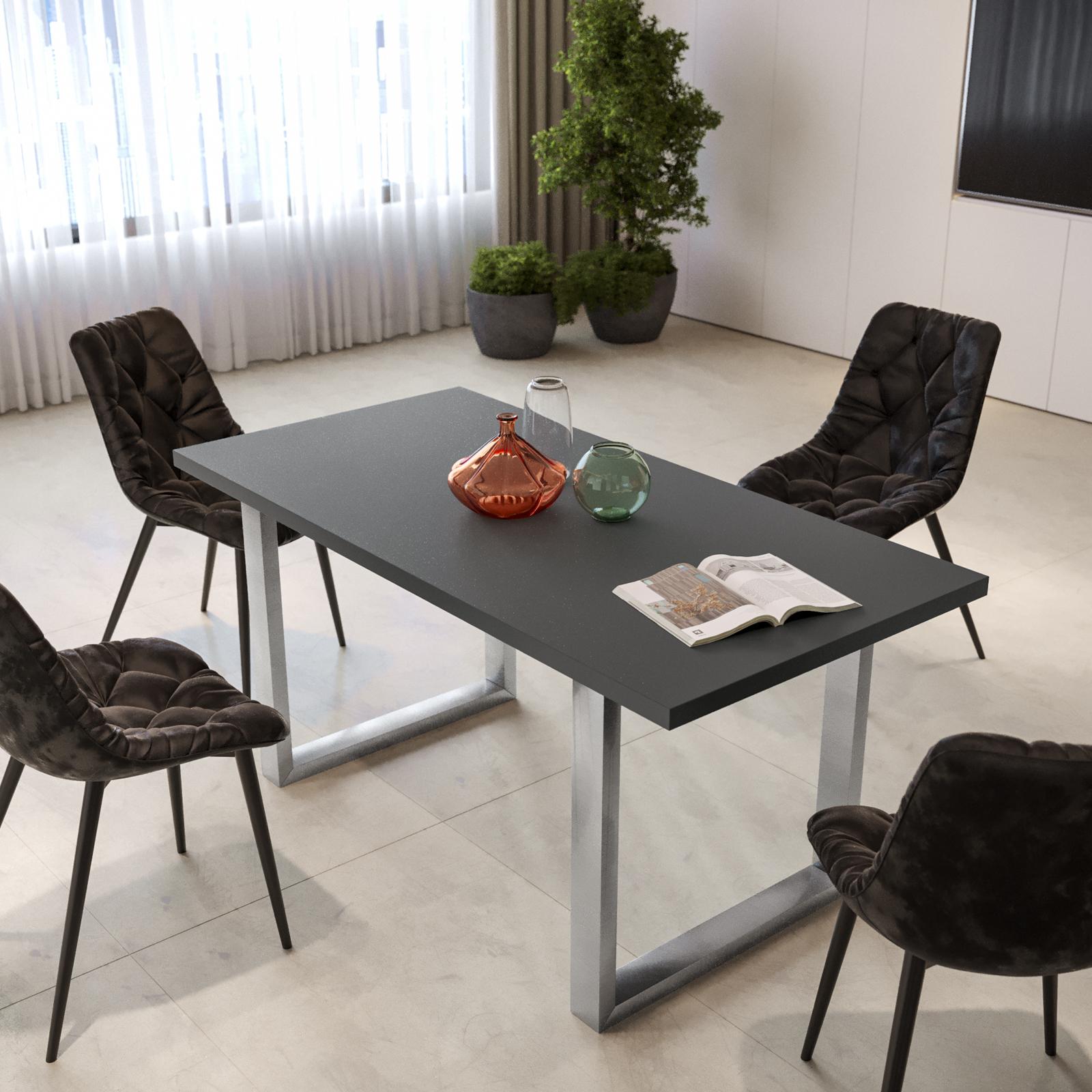 Hela Tische, Susanne - Poltroncina con braccioli in microfibra di velluto + tessuto di colore grigio, struttura in metallo di colore nero, girevole a 360°, braccioli, confezione da 1 pezzo