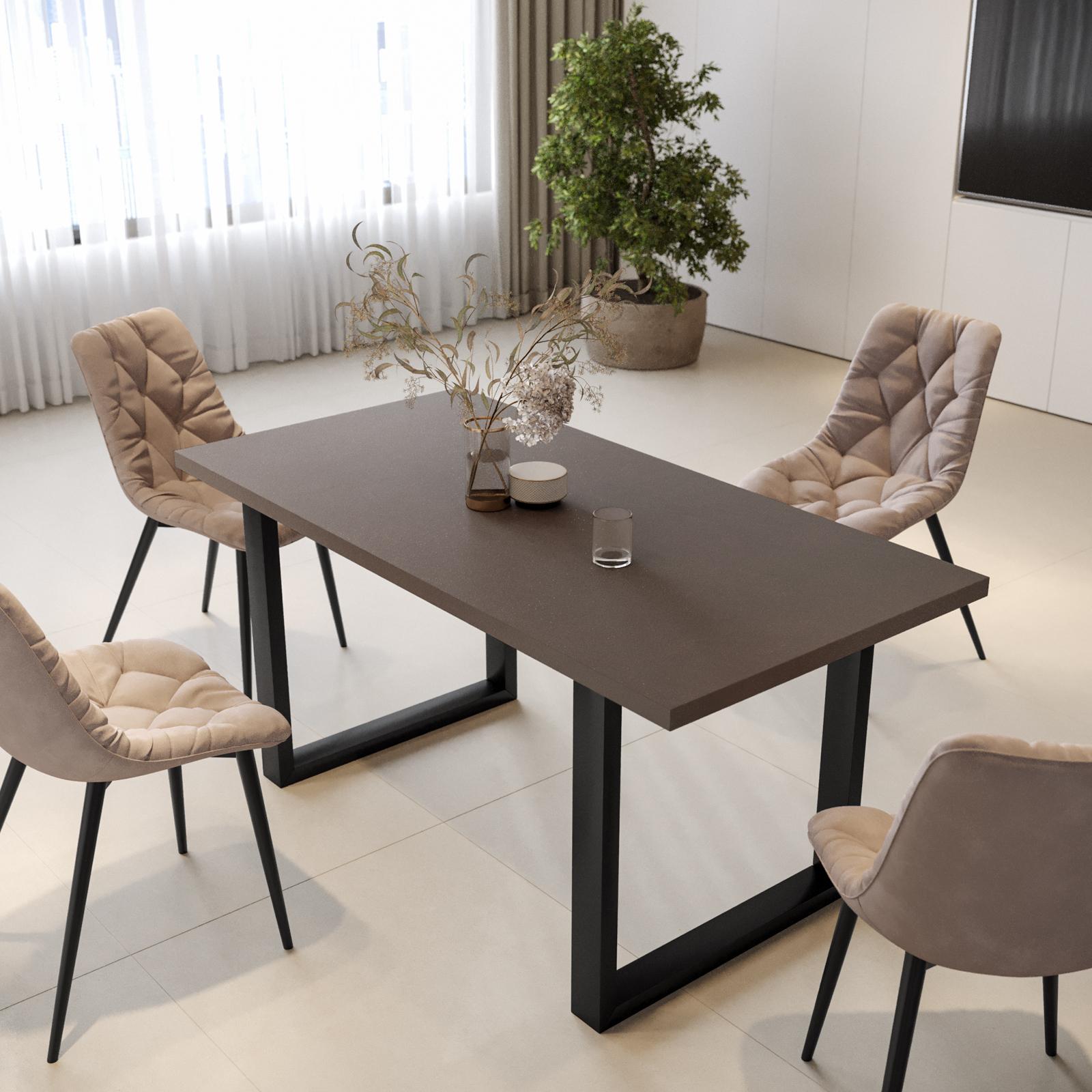 Tavolo Da Pranzo Industriale Allungabile - 120-160x80cm Per 4-6 Persone | Struttura Metallo E Piano Legno | Stile Vintage