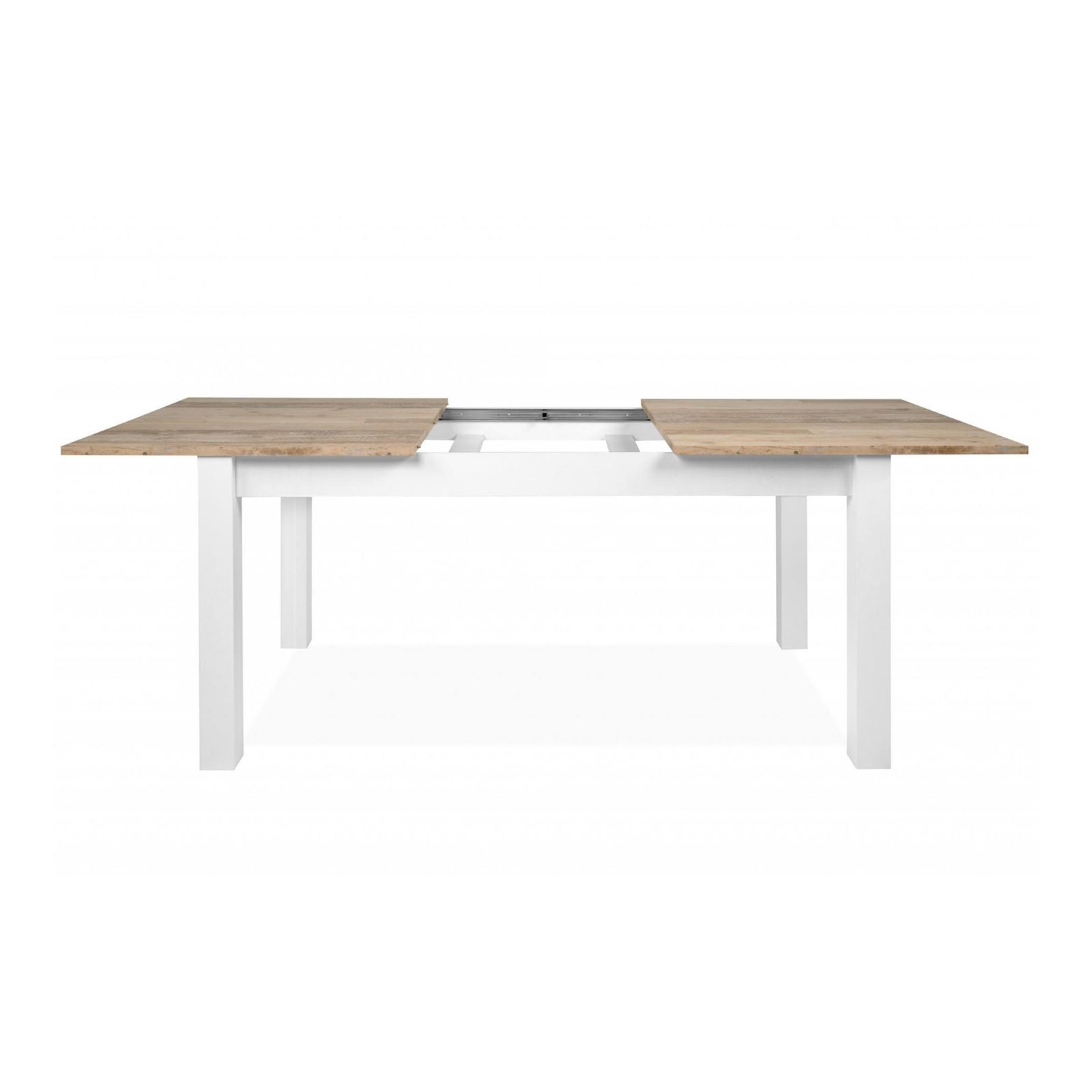 Tavolo da pranzo allungabile 160-215x90 cm in legno bianco e