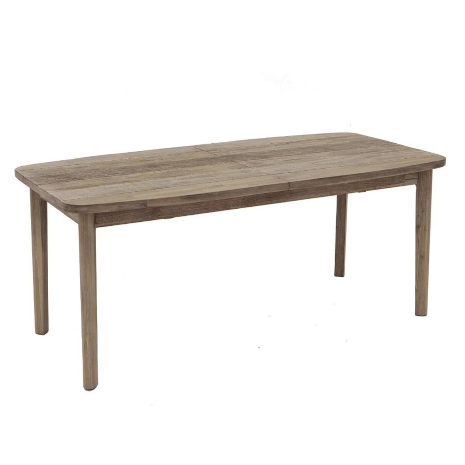Tavolo da pranzo 180x90 cm in legno di acacia e metallo nero