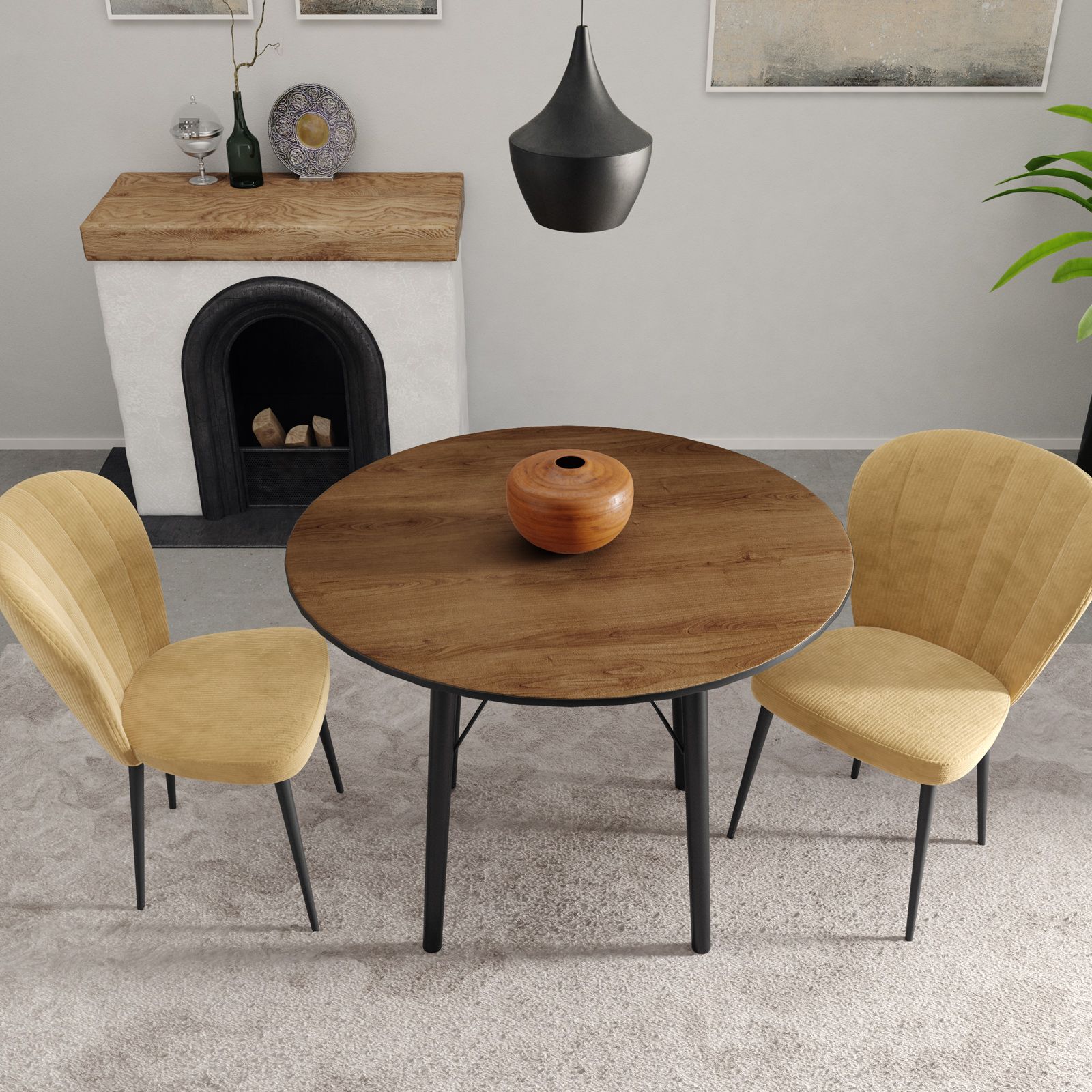 Tribesigns Tavolo da pranzo , tavolo da cucina rotondo da 120 cm per 4 persone | Leroy Merlin