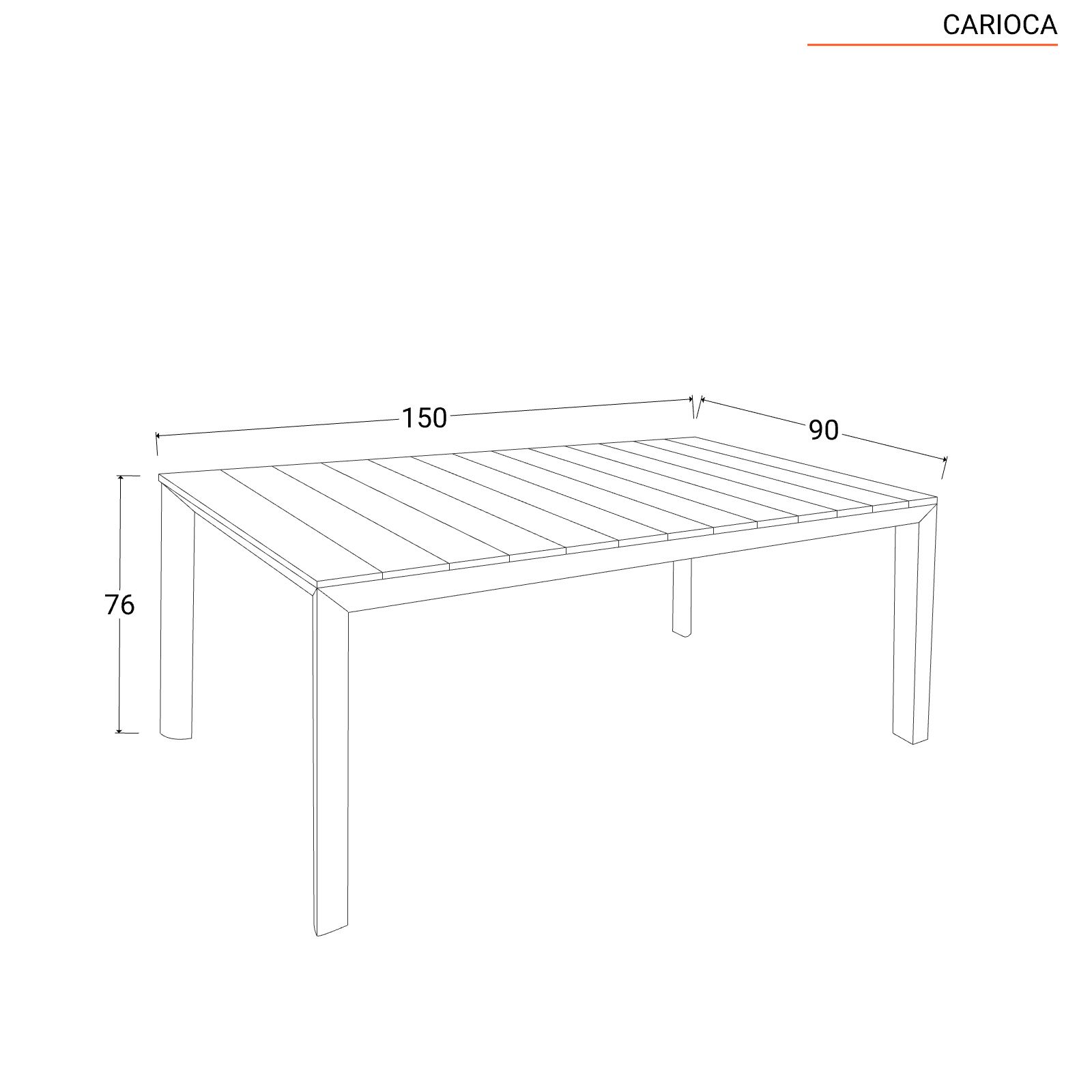 Tavolino in alluminio bianco 43x43 cm – Carioca