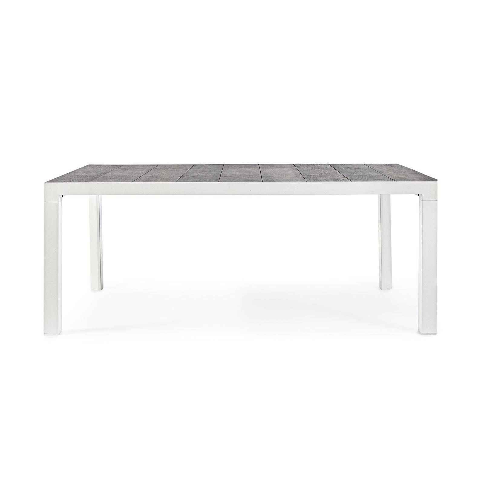 Tavolo rettangolare per esterni 160X90 cm in alluminio top in ceramica