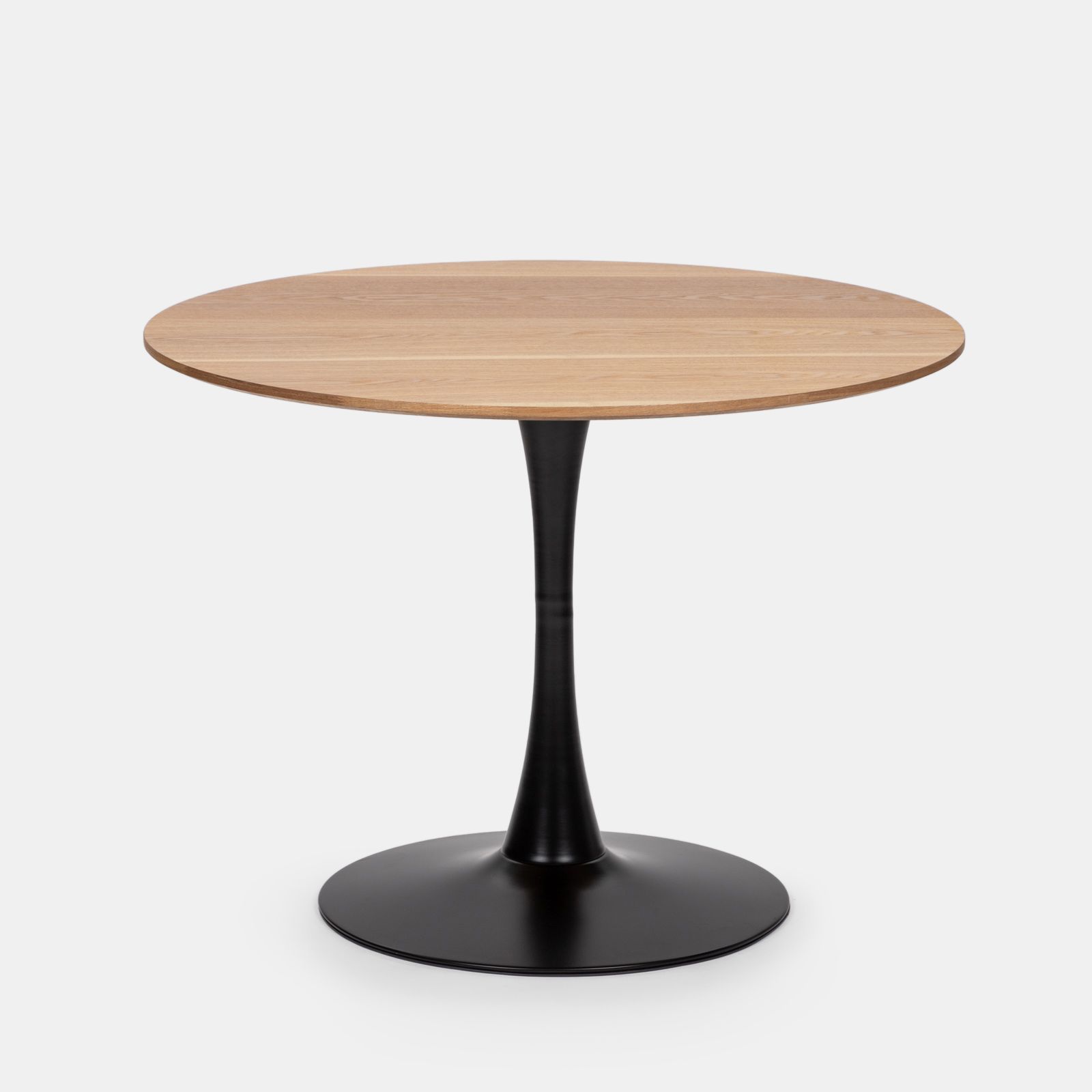Tavolo rotondo alto Woody - diametro 100 cm - H 105 cm - rovere/ner