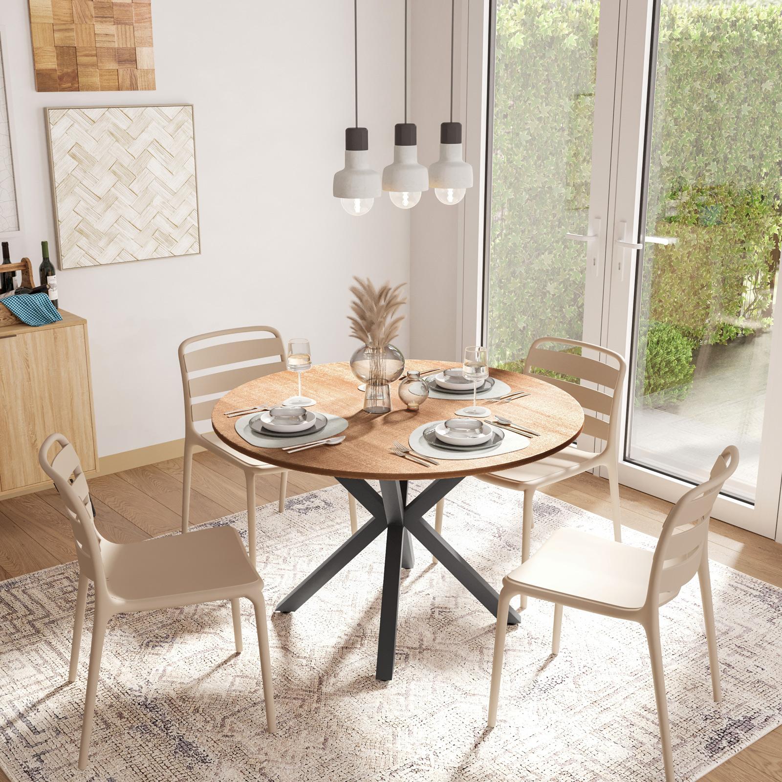 120 Cm Sala Da Pranzo Con Tavolo Rotondo KAVE HOME Tavolo Rotondo