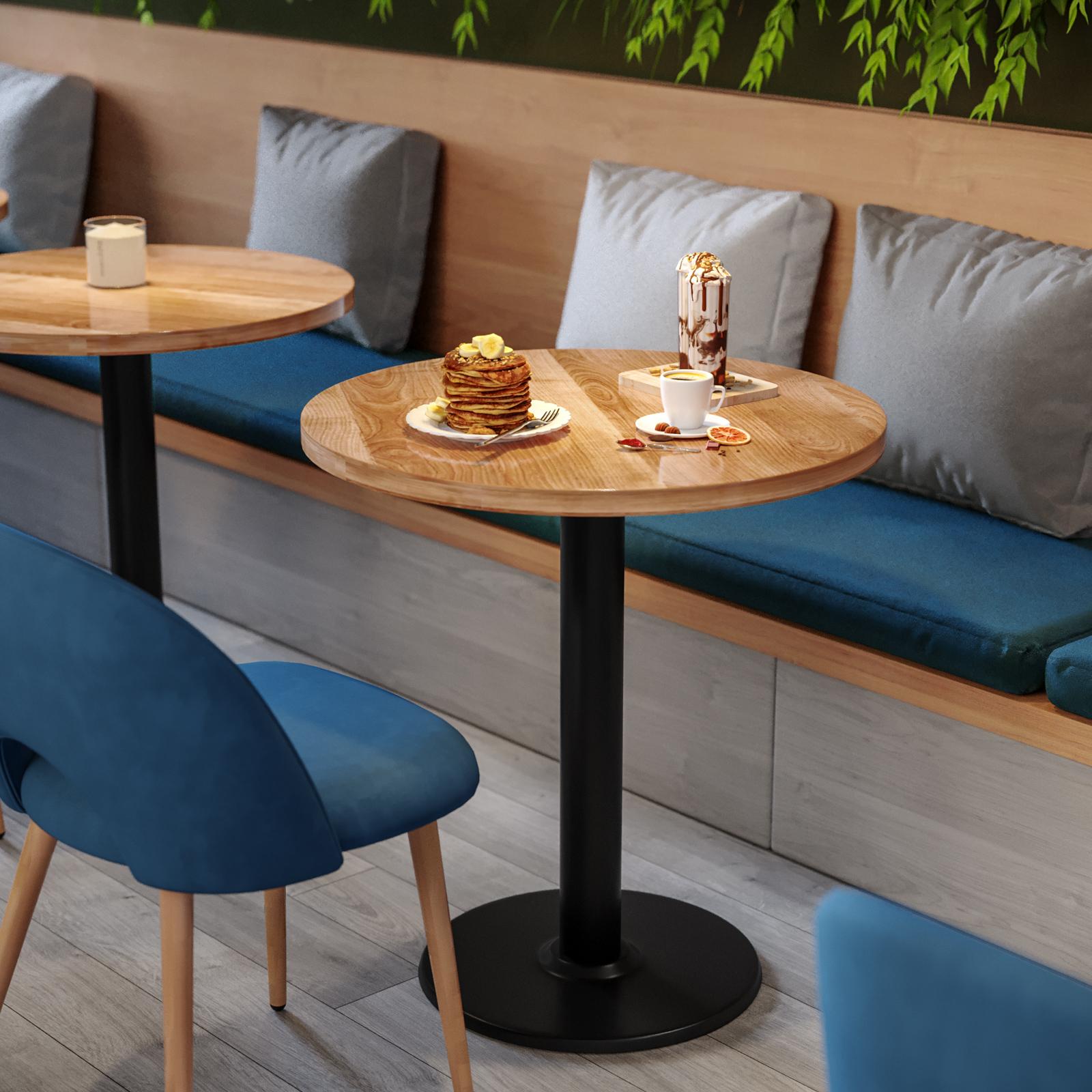 Tavolino Da Divano WOLTU Set Di 2 Tavolini Da Salotto Rotondi, Tavolini Contenitori In Legno E Metallo, Tavoli Da Caffè Con Piano Rimovibile, Per Soggiorno, Camera Da Letto, Legno Nero, BTS05hei