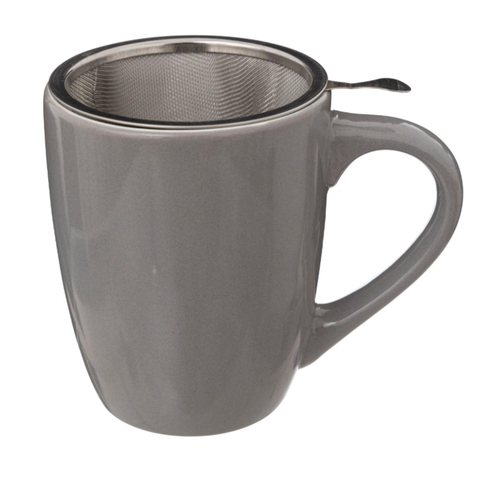 Infusore per tè in acciaio inox 304, con coperchio e manico