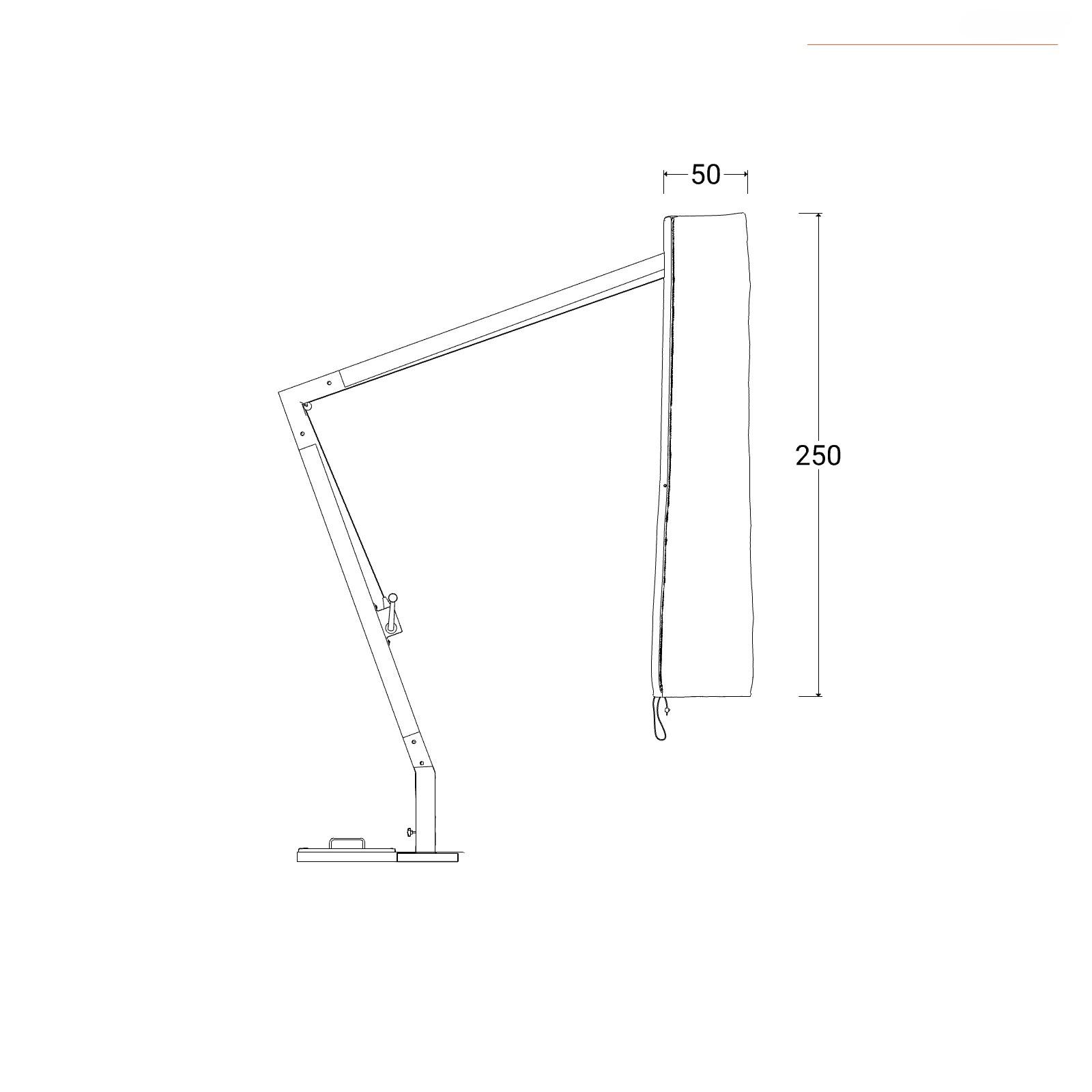 Ombrellone Di Ricambio 2,7-3 M, Rivestimento In Tessuto UV, Per Baldacchino 6-8 Costole Esterno Poliestere