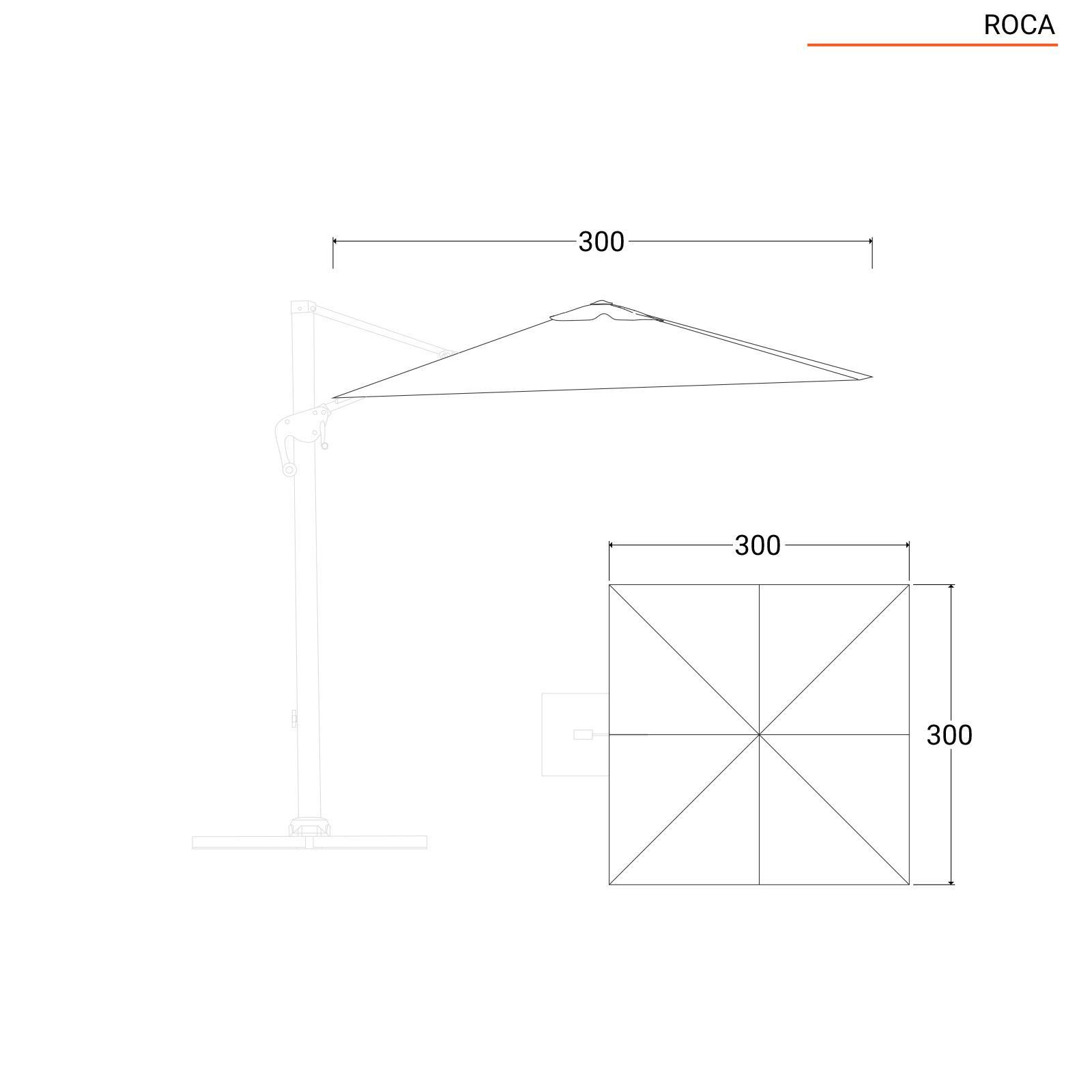 Outsunny Telo Ricambio Ombrellone 3x3 M | Anti-UV 30+ Con Ventilazione | Per Giardino E Spiaggia - Foto 7