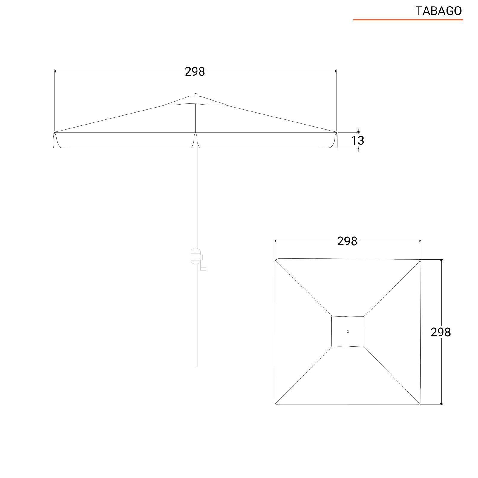 Telo Di Ricambio Per Ombrellone FP-TECH 3x3m - Bianco - Poliestere Impermeabile 180g - Con Camino 60x60cm - Foto 3