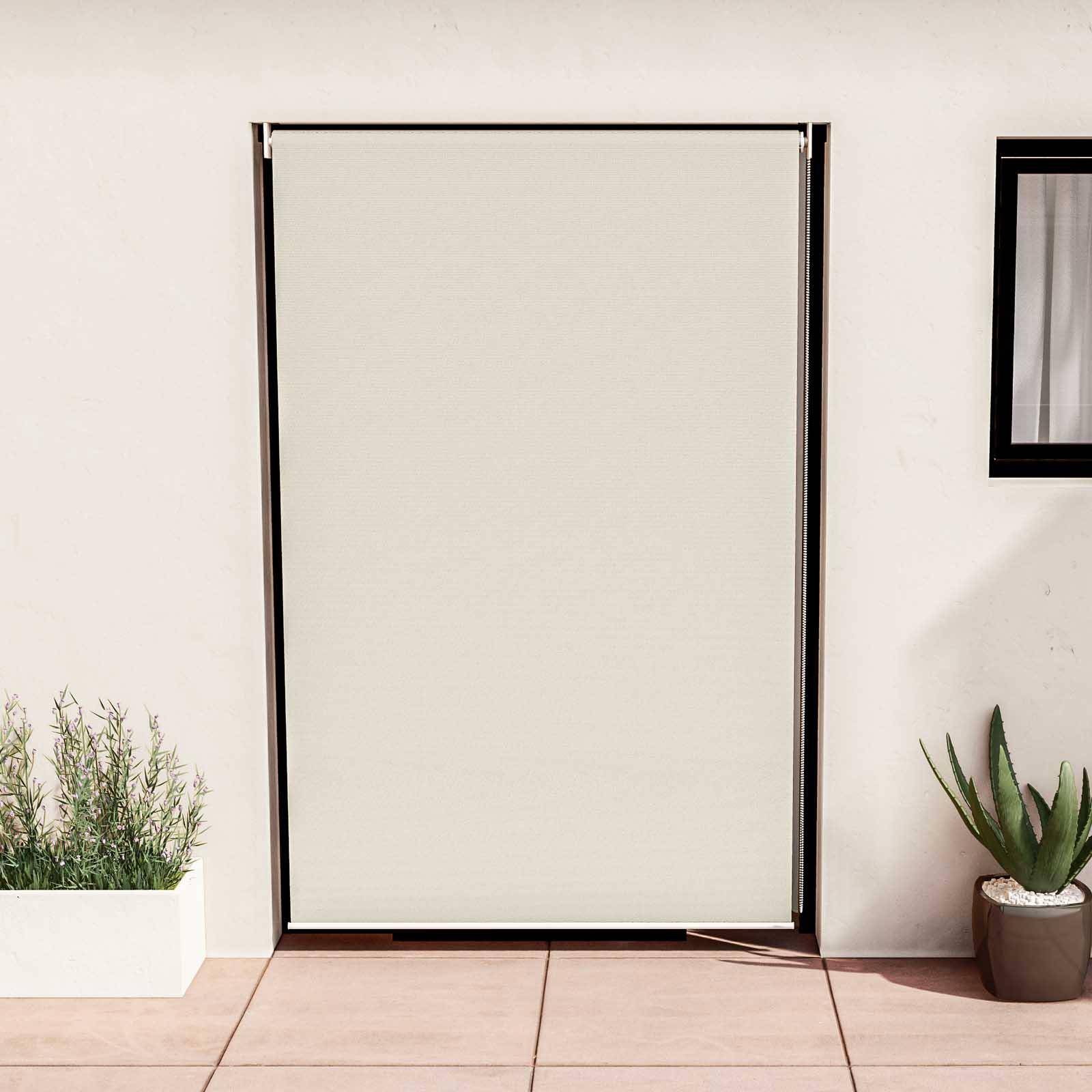 Tenda Da Sole Verticale Beige 2x2,7m Per Balcone, Facile Da Montare Senza Fori - Protezione Totale Da Sole E Sguardi