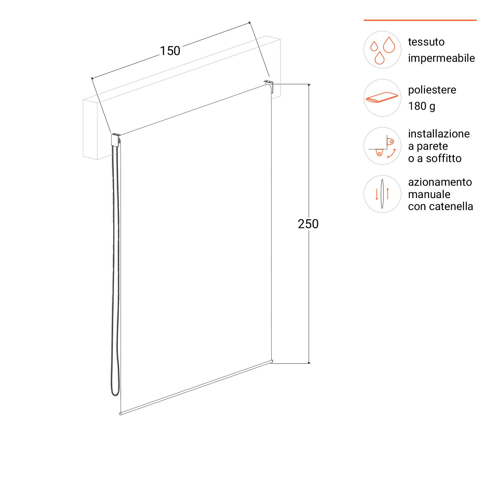 Tenda A Caduta Garden Friend - Dimensioni 150 X 200 Cm (base), Altezza 250 Cm, Colore Verde, Per Giardino E Esterni