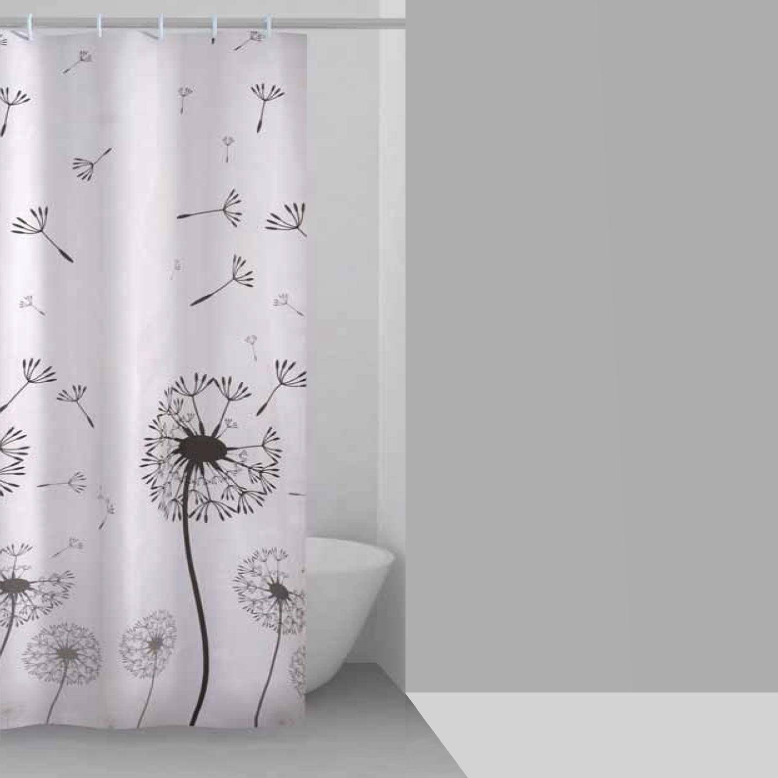 Tenda doccia in tessuto impermeabile 120x200h cm fantasia floreale