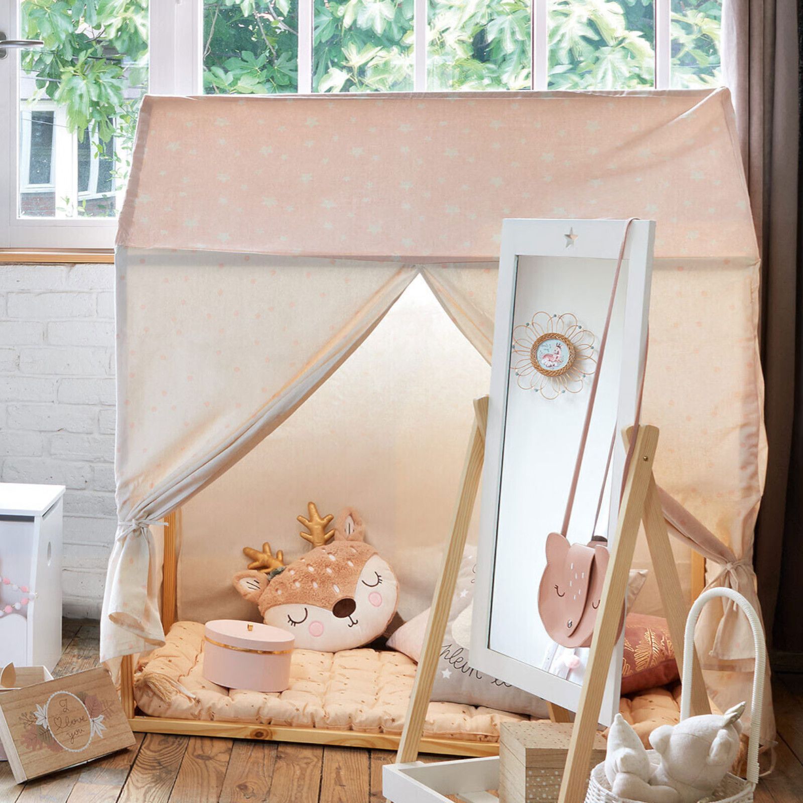 Tenda baldacchino per bambini D60 cm tessuto bianco - Timothy Kids