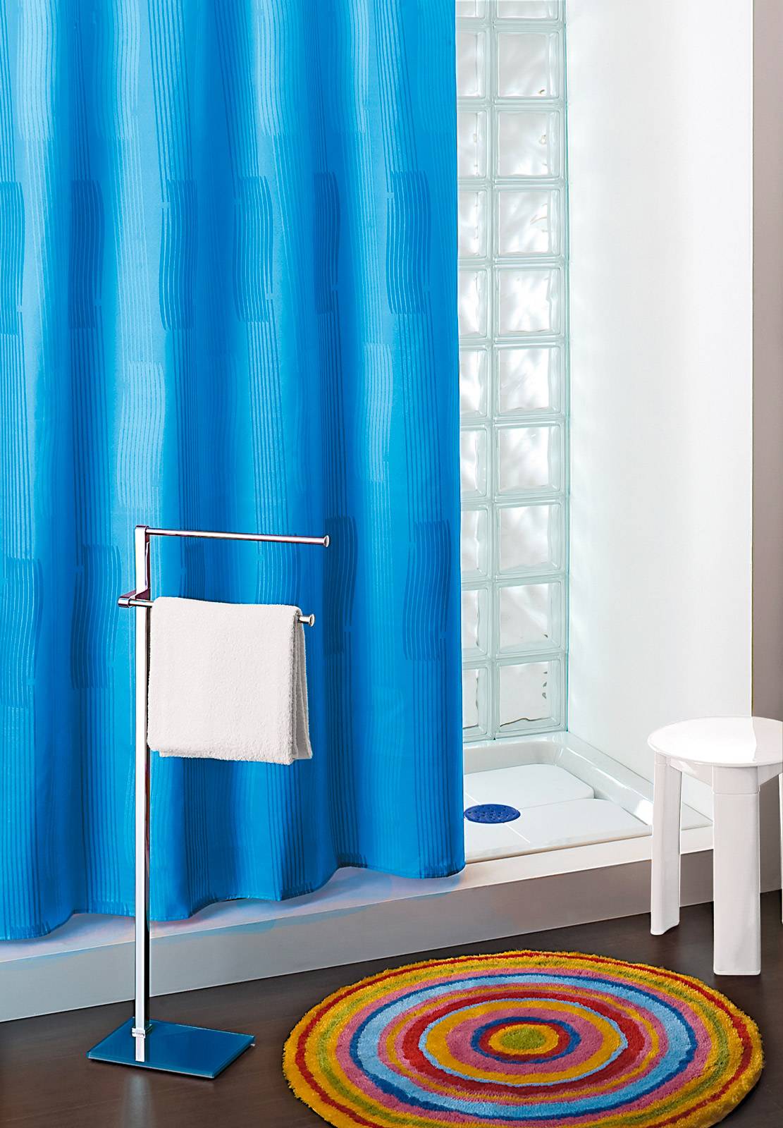 Tenda Da Doccia Mappa Del Mondo 180x198cm - Impermeabile Educativa Per Bambini Con Ganci, Blu Oceano - Foto 14