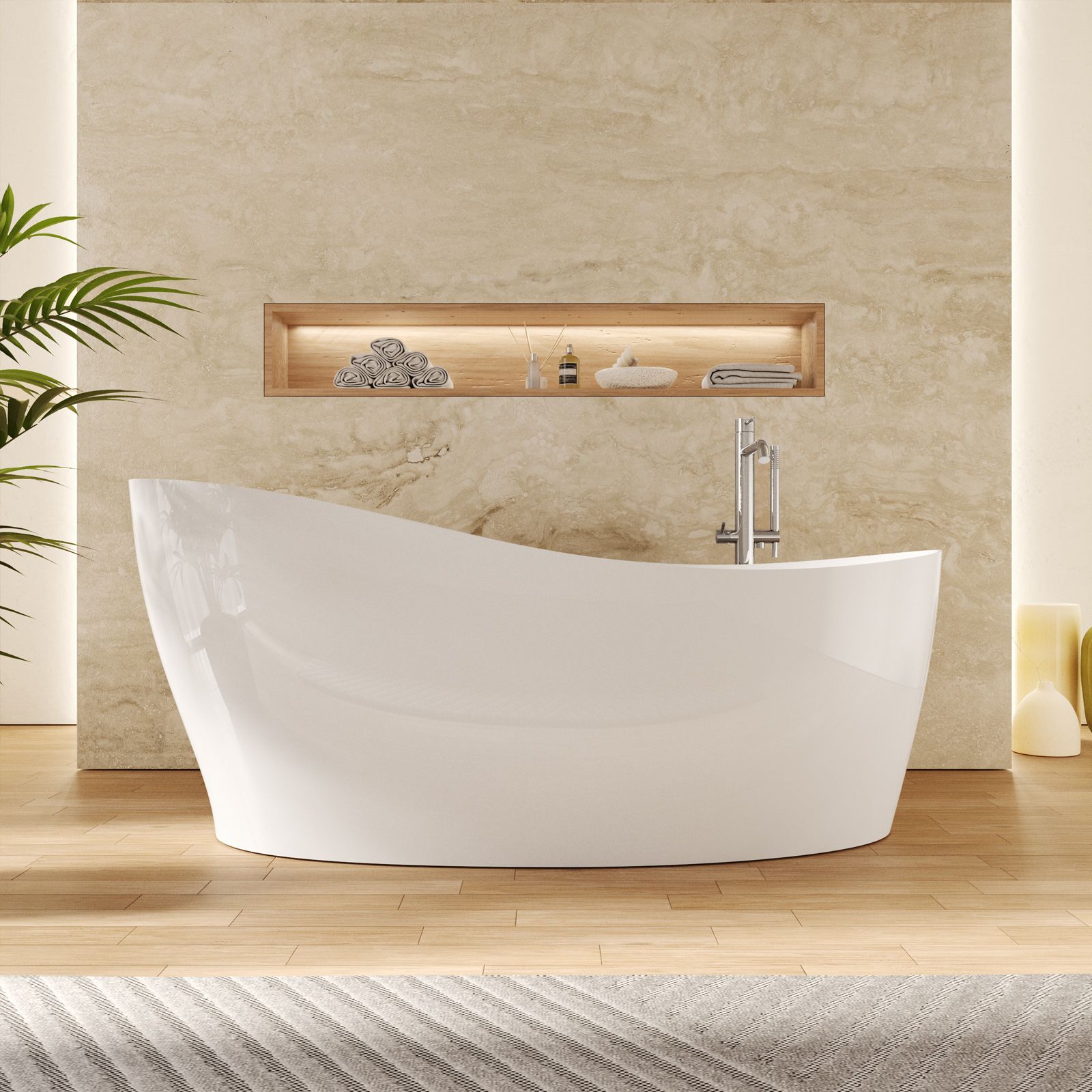 HAVERN mensolina per vasca da bagno, bambù, 70 cm - IKEA Svizzera