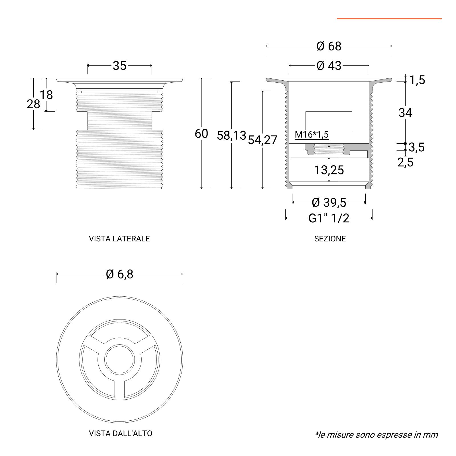 Vasca da bagno freestanding in acrilico 170x75 h 58 mod. Altea