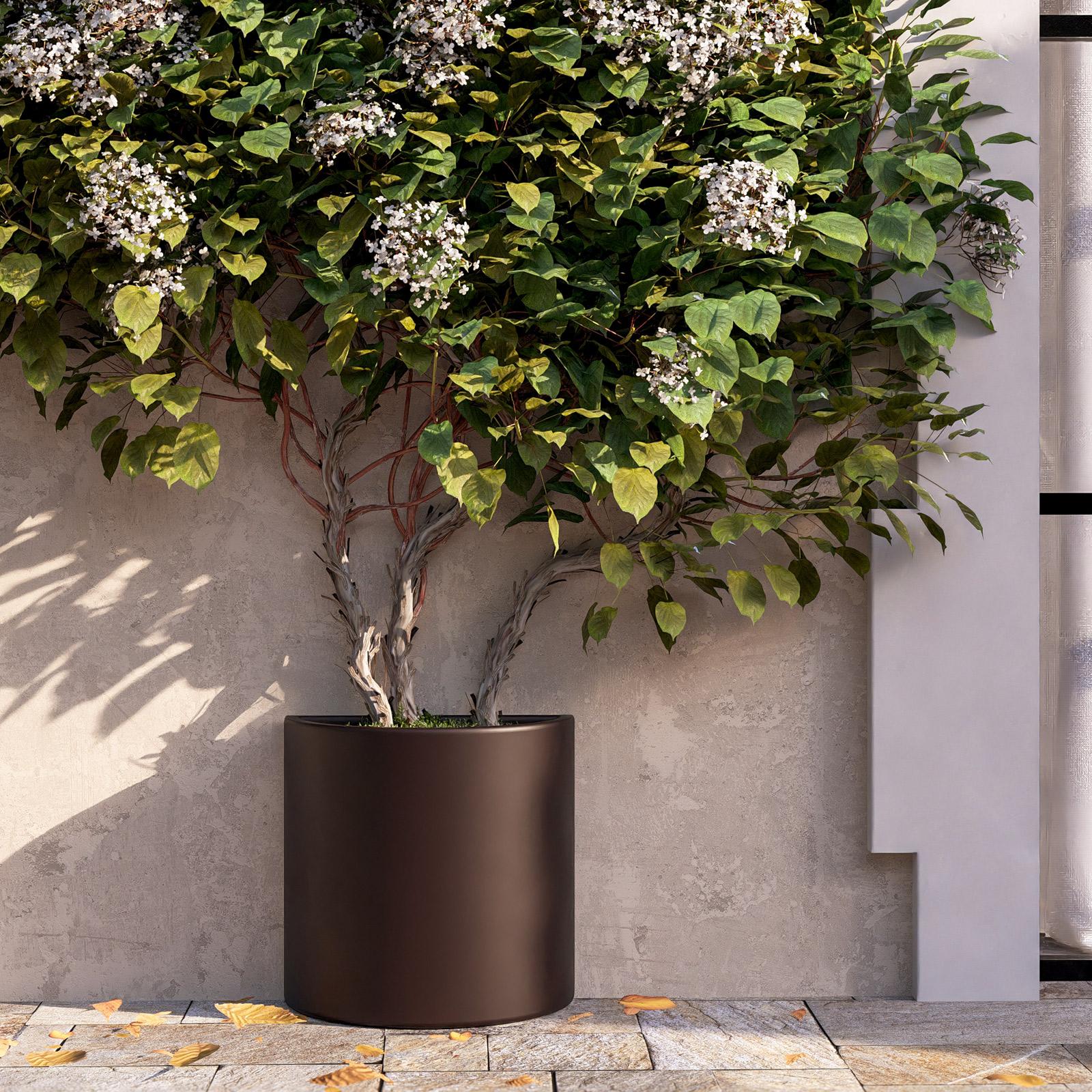 Vasi per esterni robusti e resistenti - Decor Home- TERAPLAST- Colore Marrone
