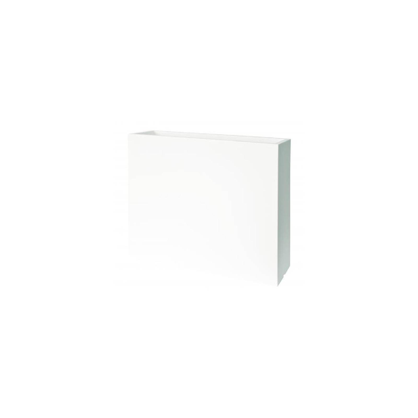 Vaso alto da esterni e interni 80x25x70h cm in polietilene bianco