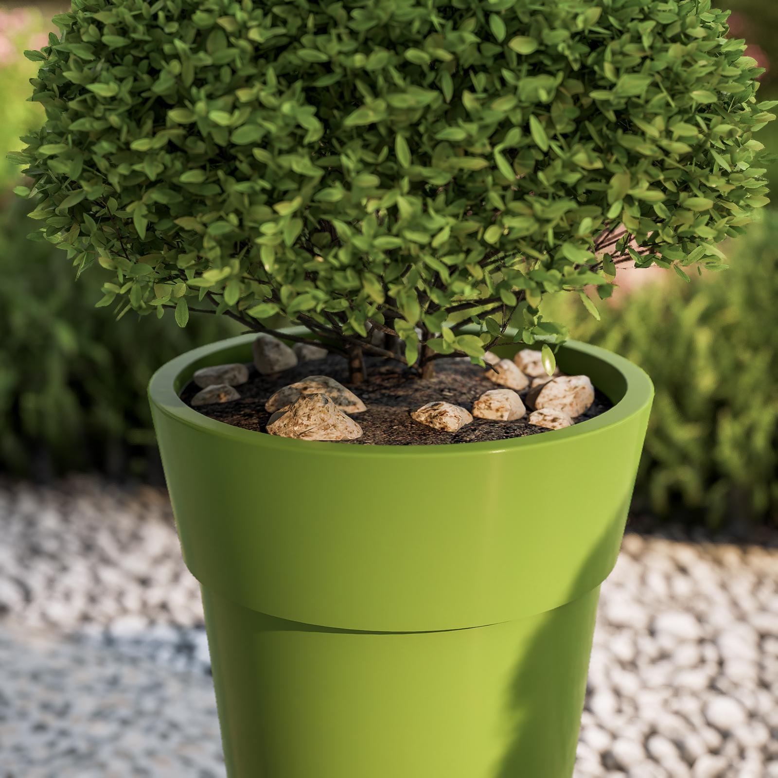 Flowerpot Rotondo 25L Labirinto Di Plastica In Bianco 39.6  Lungo  X 39 Larghezza X 26 Altezza Cm 35305529