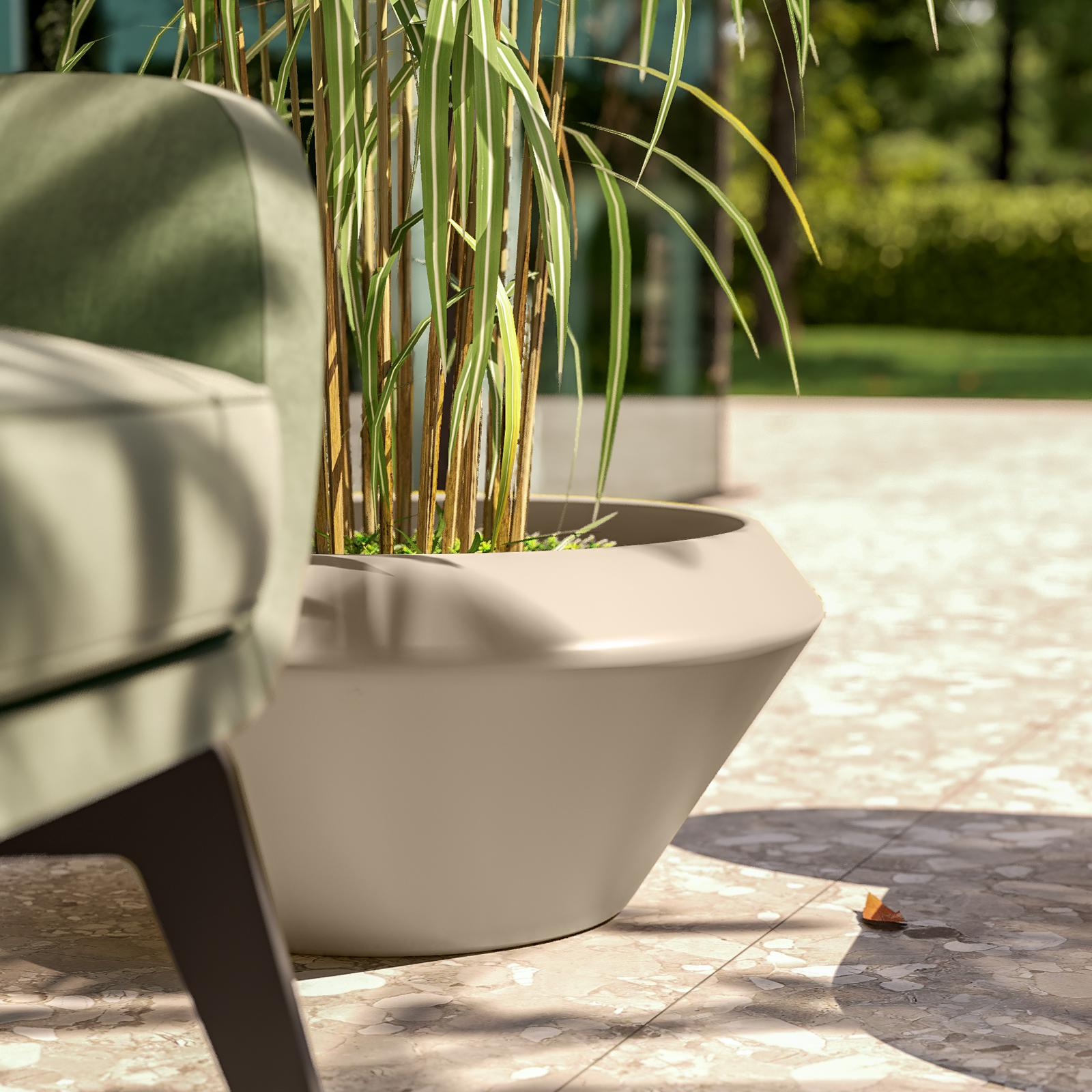 VASO ETHICA CM20 GRIGIO CON RISERVA ACQUA STEFANPLAST