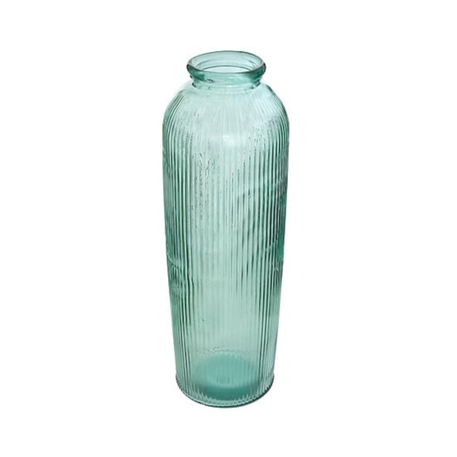 Giara In Vetro Riciclato Color Azzurro Verde H43 - Home In Art
