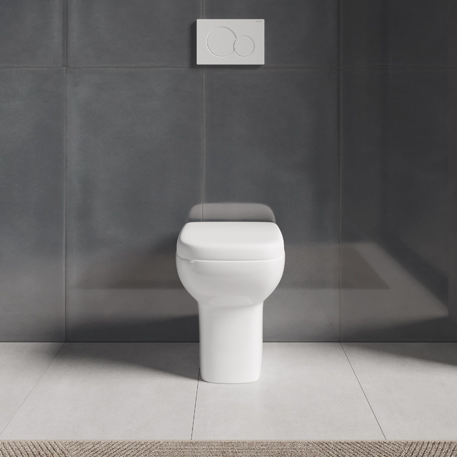 Vaso wc a pavimento filomuro ceramica Roca Mod. Meridian doppio scarico, Arcshop