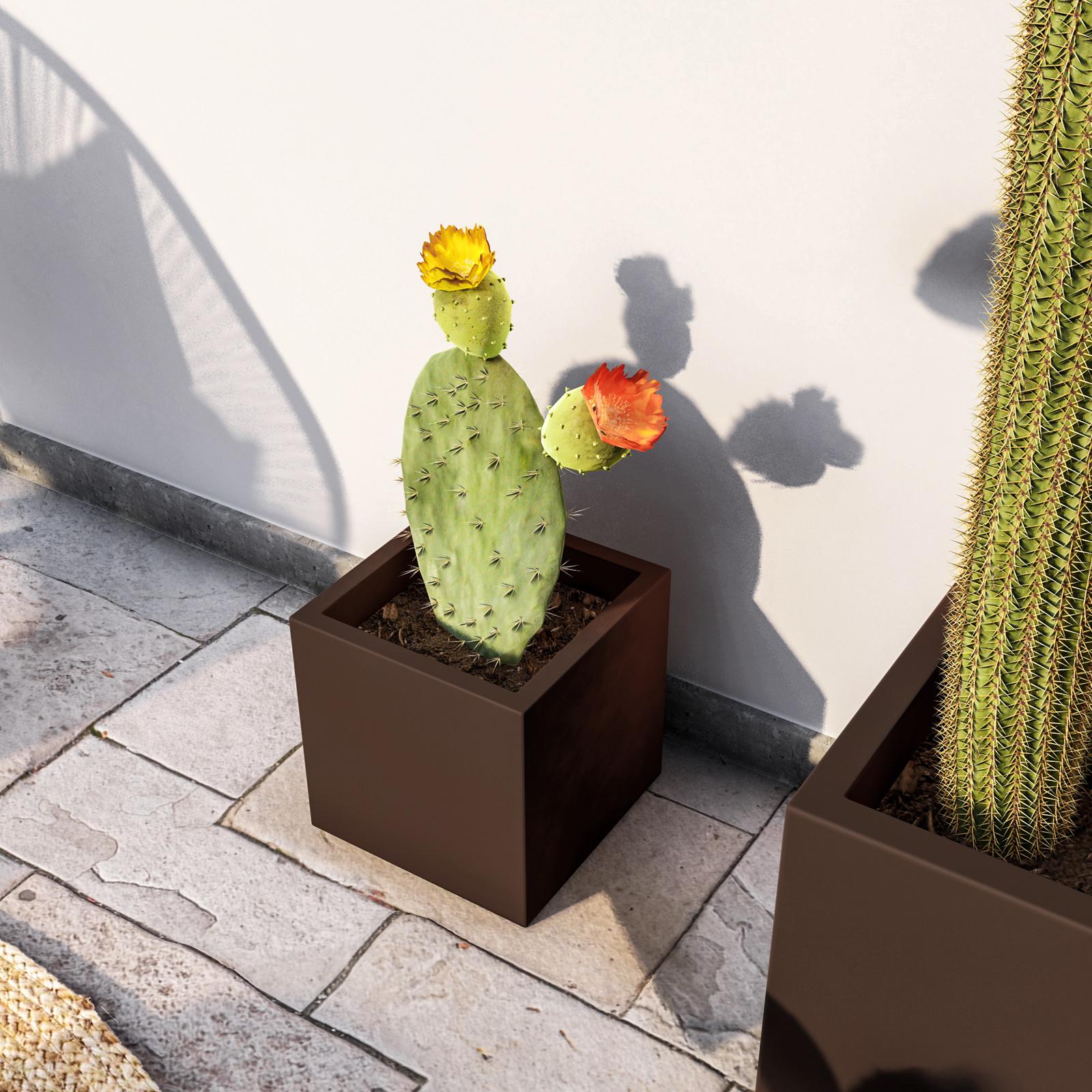 Blim Jesola Vaso Per Fiori In Plastica 25 Cm: Colore Marrone Scuro, Perfetto Per Balconi, Terrazze E Giardini - 4