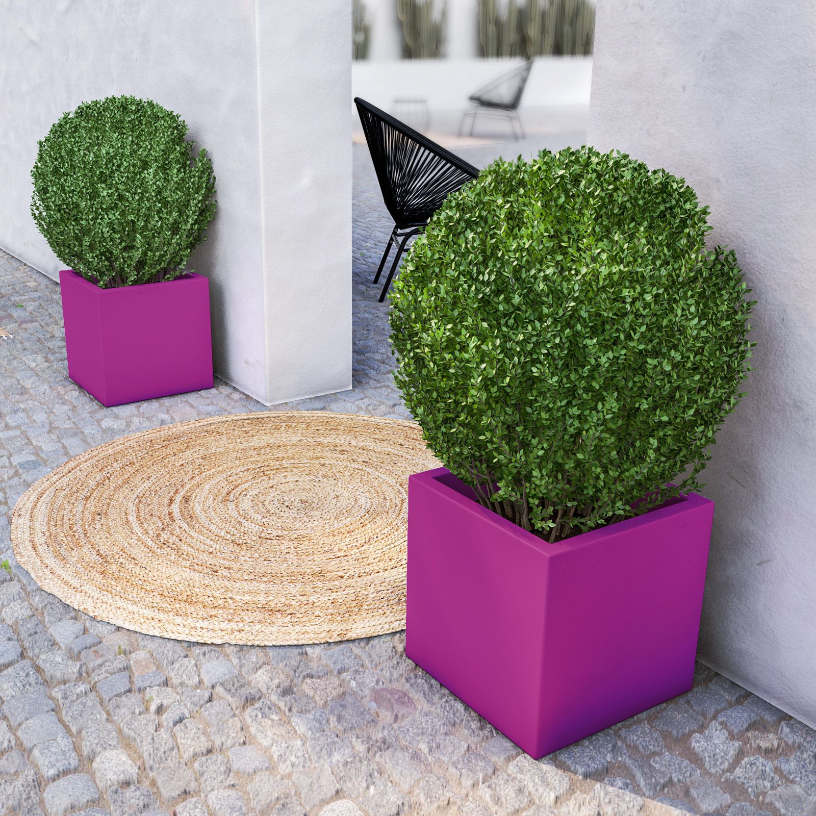 SENSE Vaso da giardino nero H 36 cm - Ø 40 cm