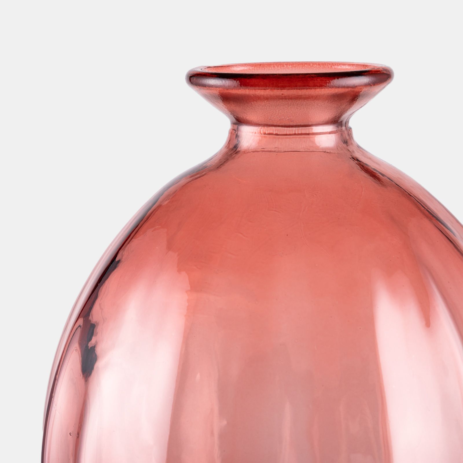 Vaso da interno h 45 cm in vetro riciclato rosa - Plein