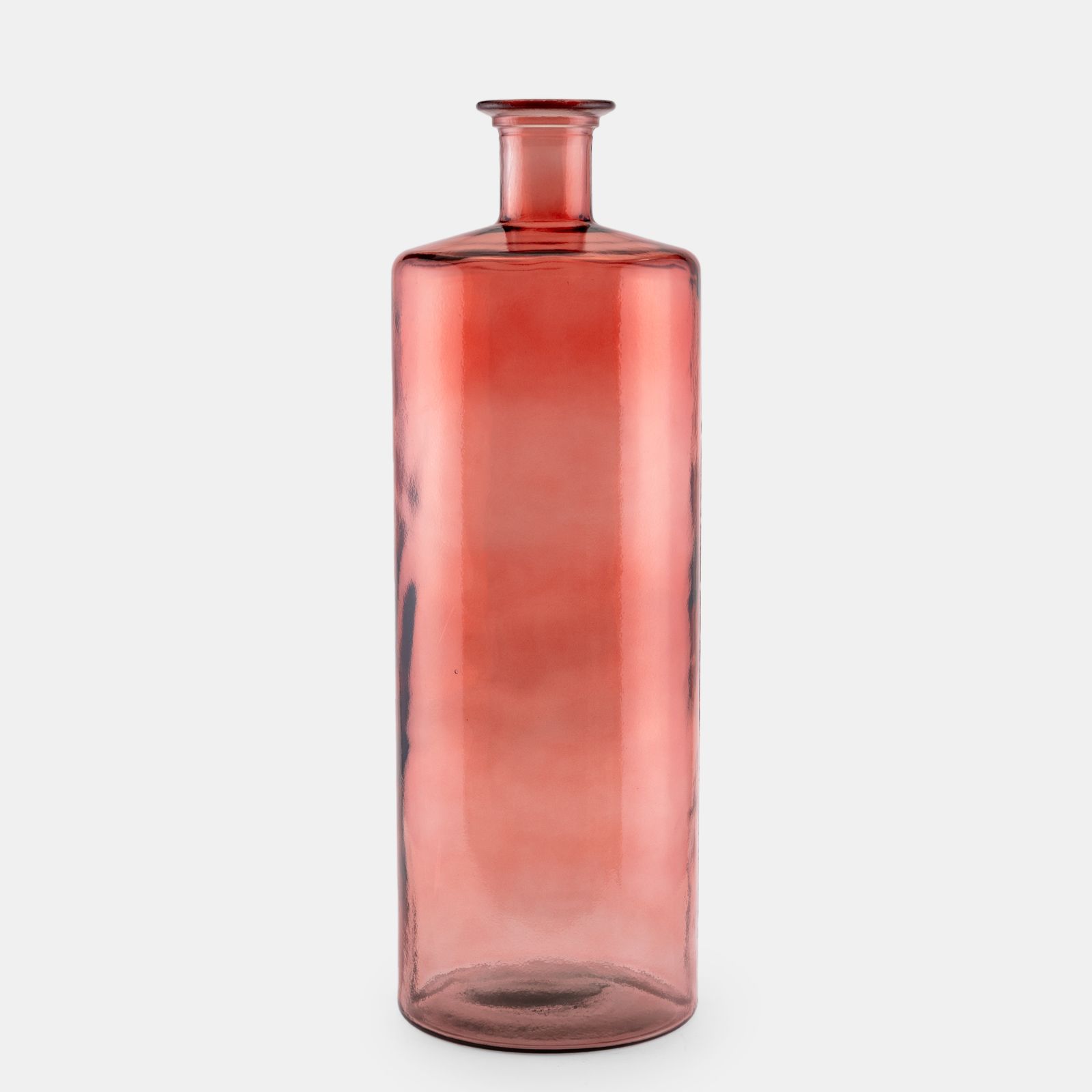 Vaso da interno h 45 cm in vetro riciclato rosa - Plein