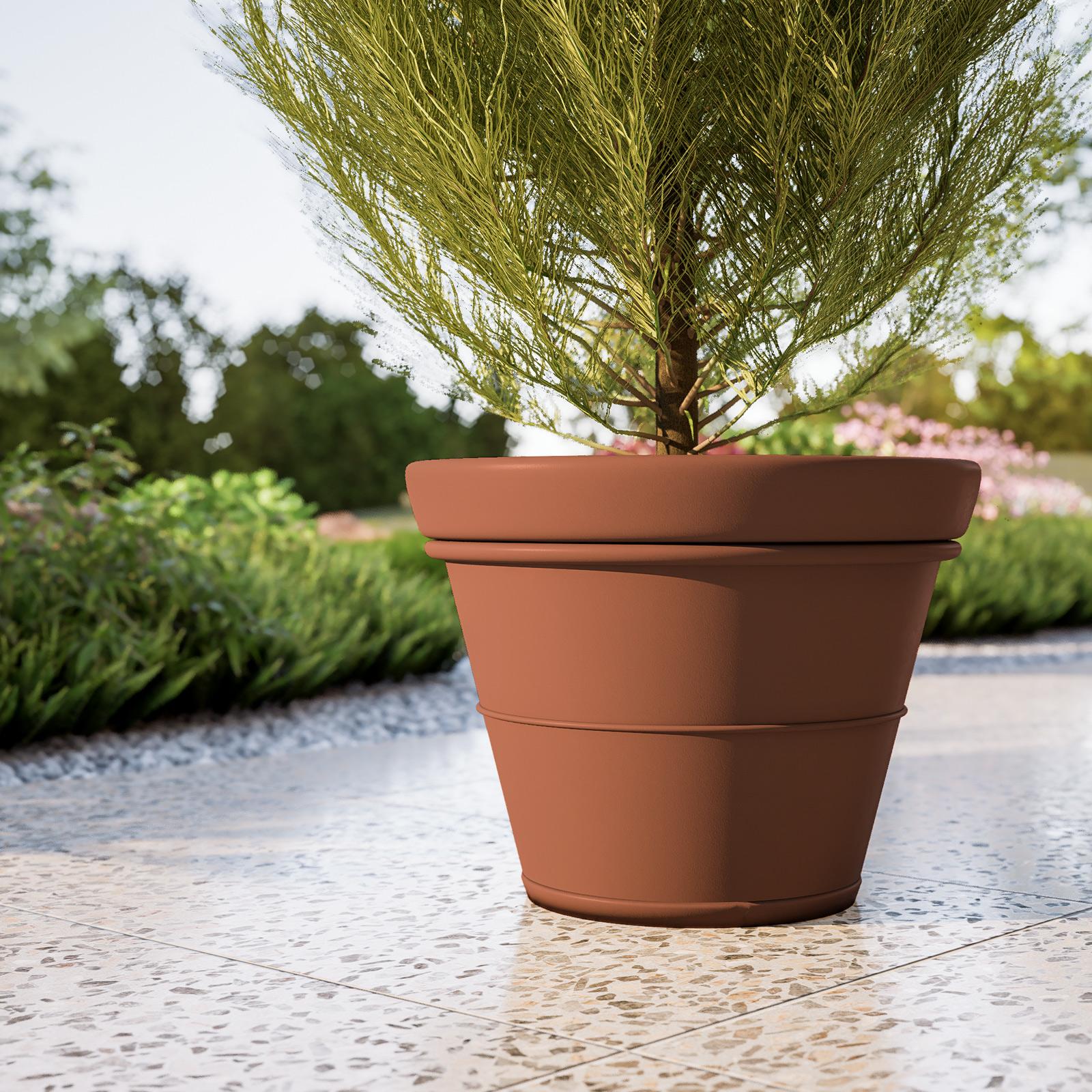 Floralo Flowerpot Bardolino, Rotondo, Terra, 45 cm
