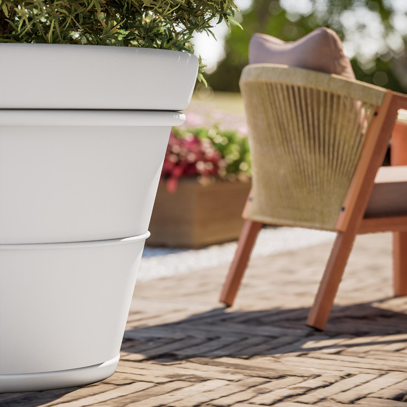 Vaso Splofy PROSPERPLAST in polipropilene bianco H 15.8 x ø 18.7 cm