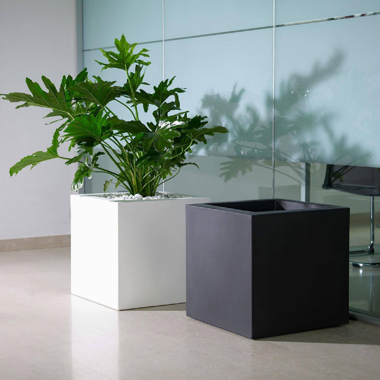 Wohnkult 20 Vasi Per Piante In Plastica Riciclata, 5,6L, Nero, 20x20x23 Cm, Per Piante Alte - 5