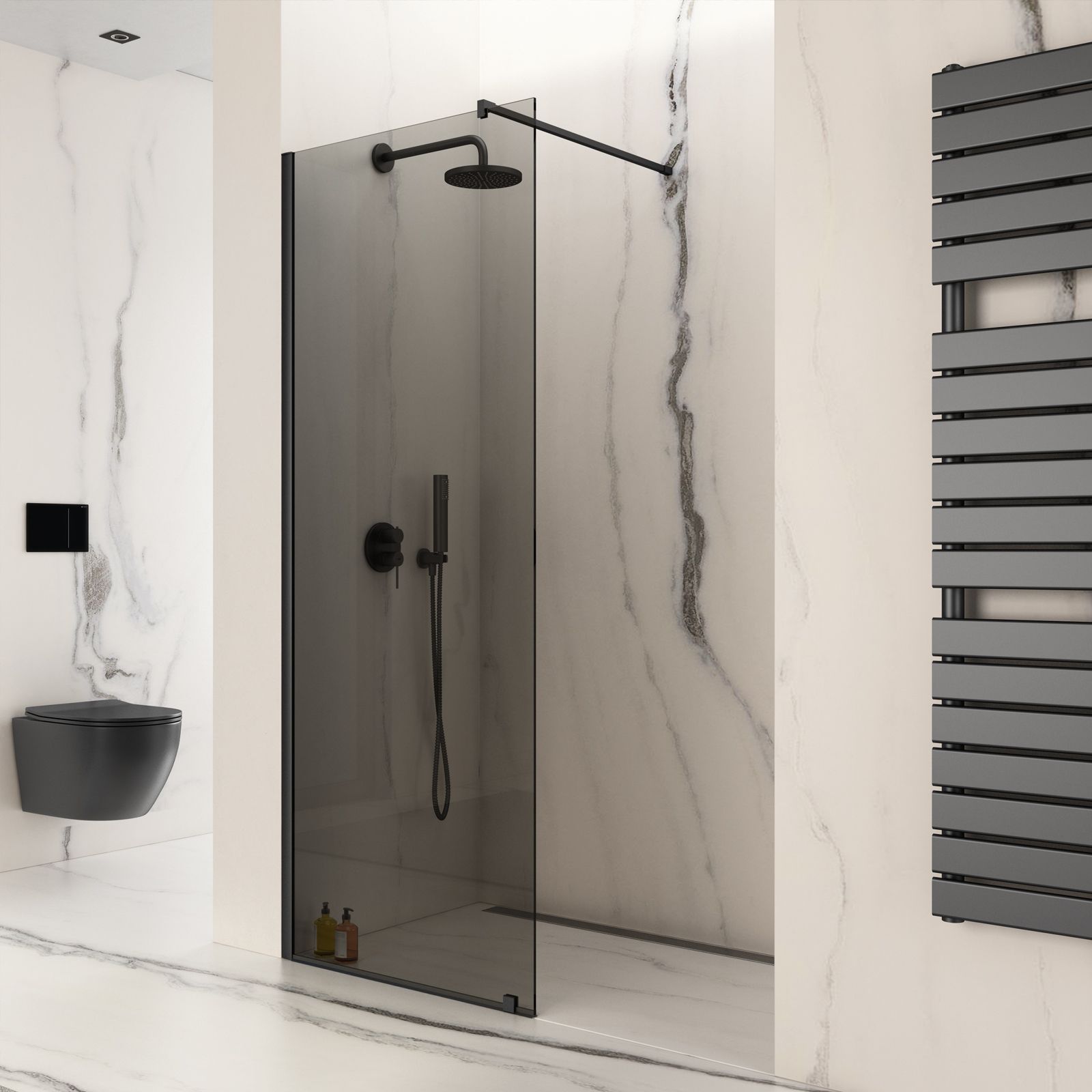 Base Girevole Per TV In Vetro Temperato - 70x32 Cm - Portata 40 Kg - Nero Fumè - Foto 4