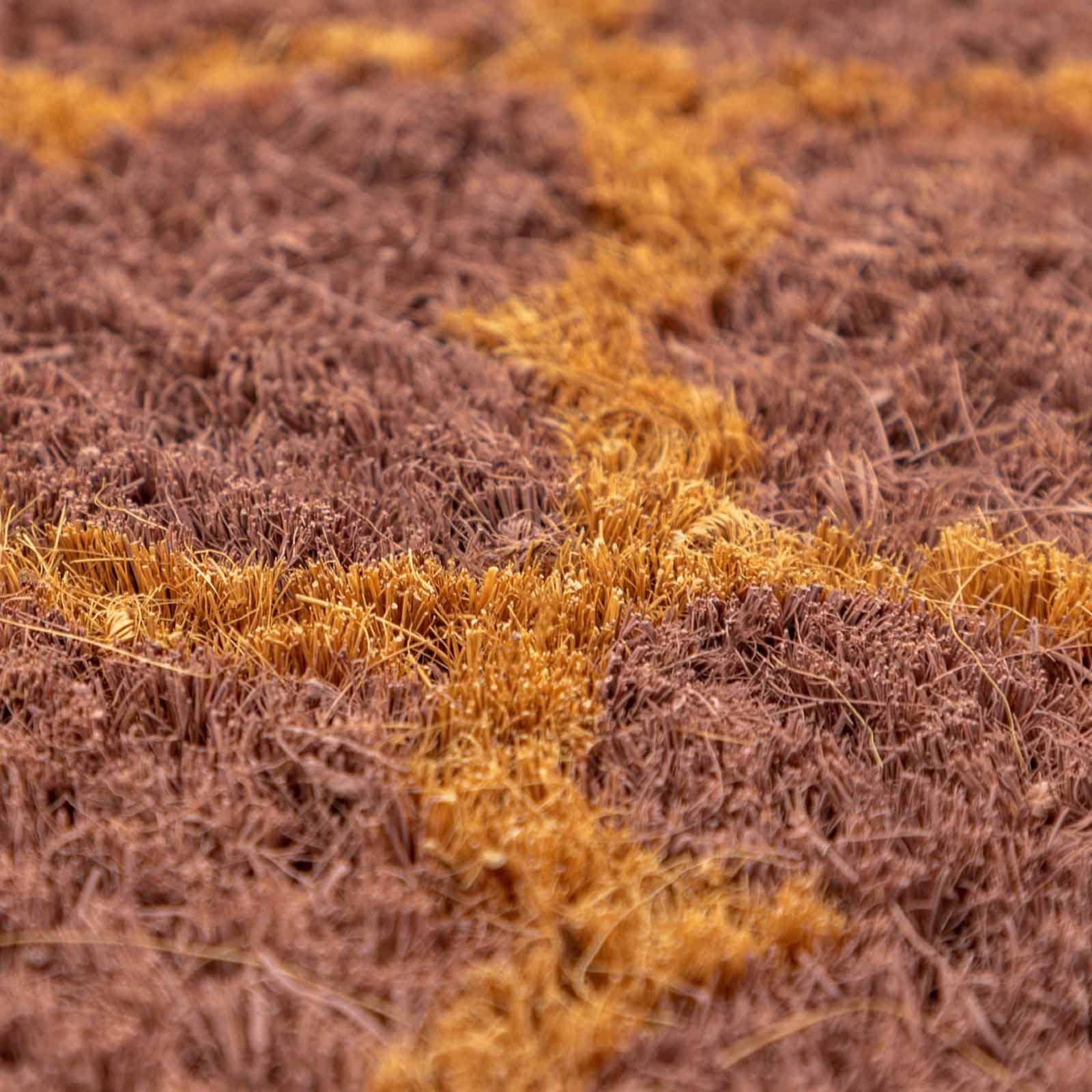 Zerbino 45x75 cm in fibra naturale coir con stampa di chiavi antiche